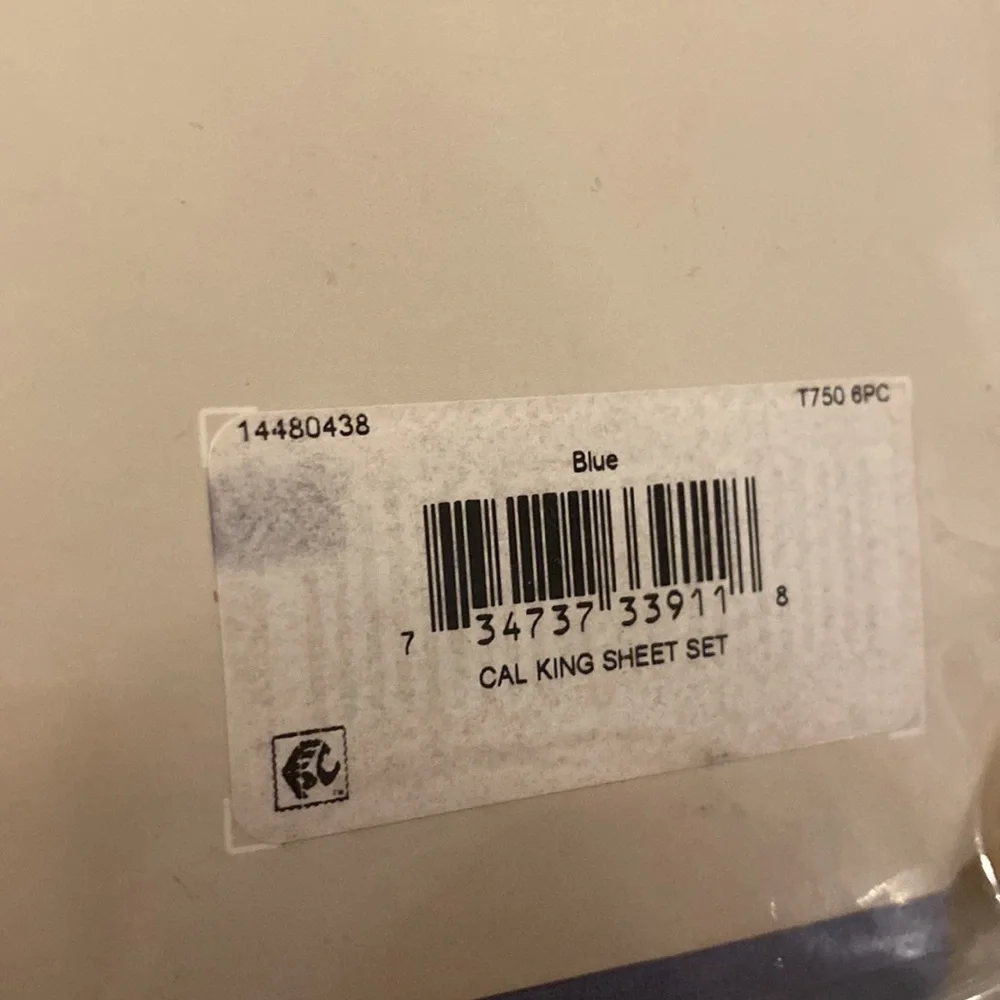 Macys 750 Thread Count Avalon Collection Cal King Sateen Sheet Set Blue NWT 6-pc - Picture 8 of 8